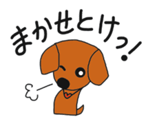 Talking dachshund sticker #5950726
