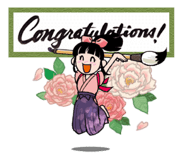 Joshi shodou-bu (English Ver.) sticker #5950783