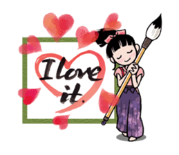 Joshi shodou-bu (English Ver.) sticker #5950789