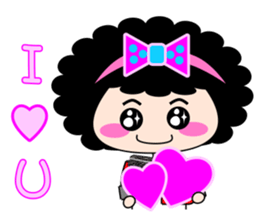 Curly girl show time sticker #5951861