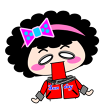 Curly girl show time sticker #5951865