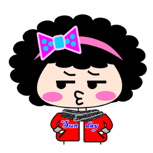 Curly girl show time sticker #5951871