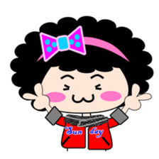 Curly girl show time sticker #5951873