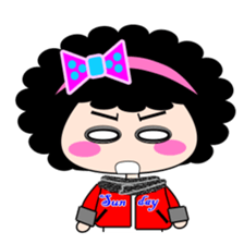 Curly girl show time sticker #5951874