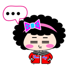 Curly girl show time sticker #5951879