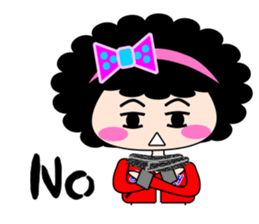 Curly girl show time sticker #5951880