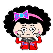 Curly girl show time sticker #5951881