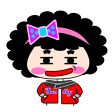 Curly girl show time sticker #5951882