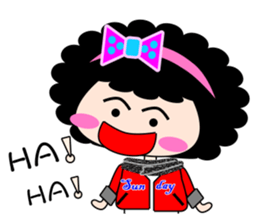 Curly girl show time sticker #5951883