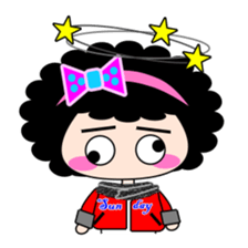 Curly girl show time sticker #5951884