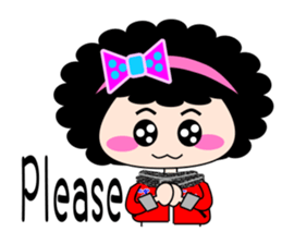 Curly girl show time sticker #5951887