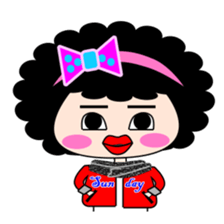 Curly girl show time sticker #5951888