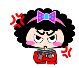 Curly girl show time sticker #5951891