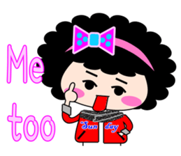 Curly girl show time sticker #5951892