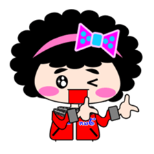 Curly girl show time sticker #5951894