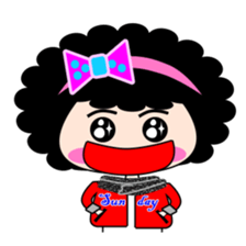 Curly girl show time sticker #5951895