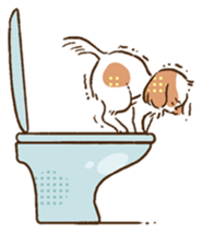 soft and fluffy dog Kewpie sticker #5953883