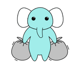 Elephant and Schnauzer life diary sticker #5954814