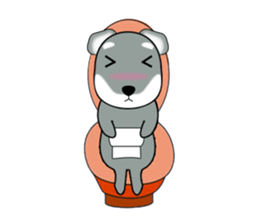 Elephant and Schnauzer life diary sticker #5954828