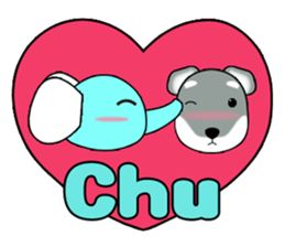 Elephant and Schnauzer life diary sticker #5954843