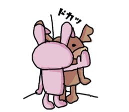 Dailylife of the rabbit and the wolf sticker #5955414