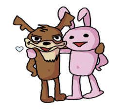 Dailylife of the rabbit and the wolf sticker #5955419