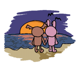 Dailylife of the rabbit and the wolf sticker #5955431