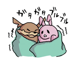 Dailylife of the rabbit and the wolf sticker #5955432