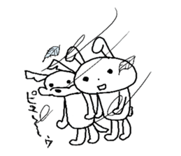 Dailylife of the rabbit and the wolf sticker #5955436