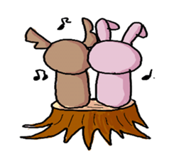 Dailylife of the rabbit and the wolf sticker #5955443