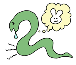 The rabbit which involves a snake sticker #5956479