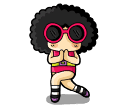 80's Afro Girl sticker #5957960