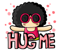 80's Afro Girl sticker #5957962