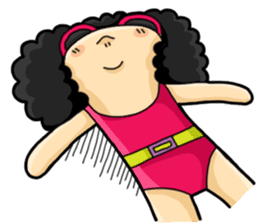 80's Afro Girl sticker #5957963
