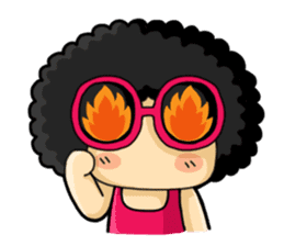 80's Afro Girl sticker #5957965