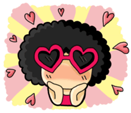 80's Afro Girl sticker #5957967