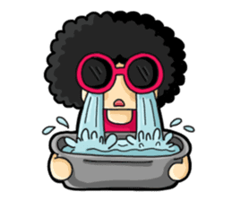 80's Afro Girl sticker #5957969