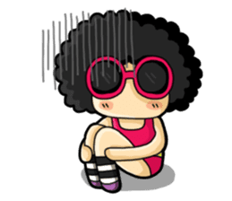 80's Afro Girl sticker #5957970