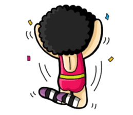 80's Afro Girl sticker #5957971