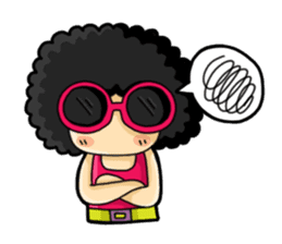 80's Afro Girl sticker #5957973