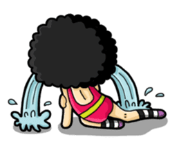 80's Afro Girl sticker #5957974
