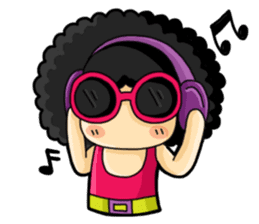 80's Afro Girl sticker #5957975