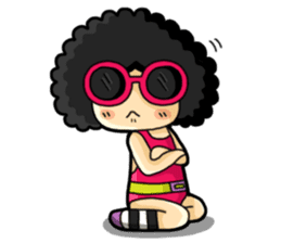 80's Afro Girl sticker #5957977