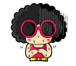 80's Afro Girl sticker #5957979