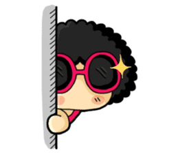 80's Afro Girl sticker #5957980