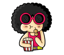 80's Afro Girl sticker #5957982