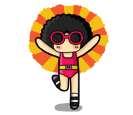 80's Afro Girl sticker #5957983