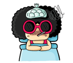 80's Afro Girl sticker #5957984