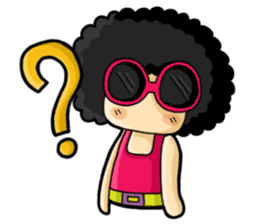 80's Afro Girl sticker #5957986