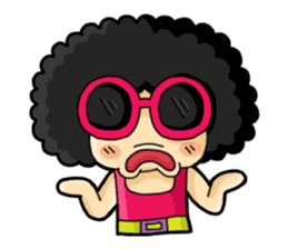 80's Afro Girl sticker #5957987